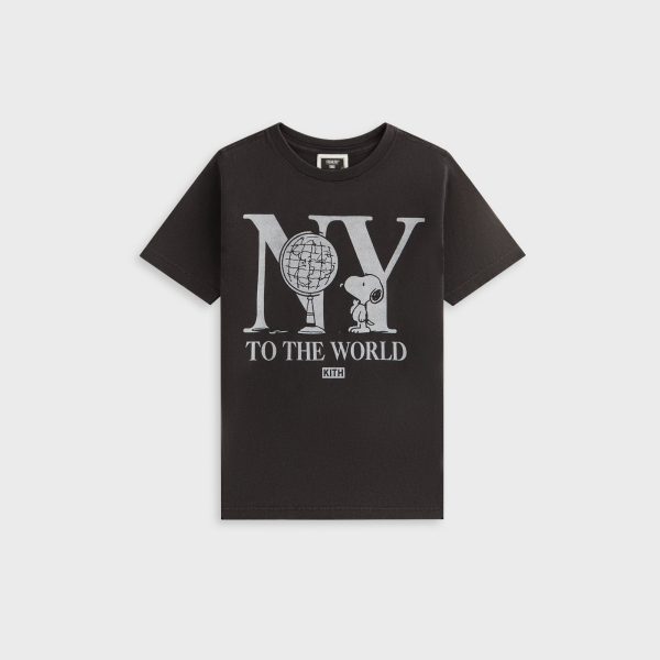 Kith Kids for Peanuts New York To The World Vintage Tee - Black PH Online Hot Sale